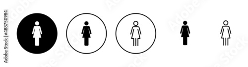 Female icons set. woman sign and symbol