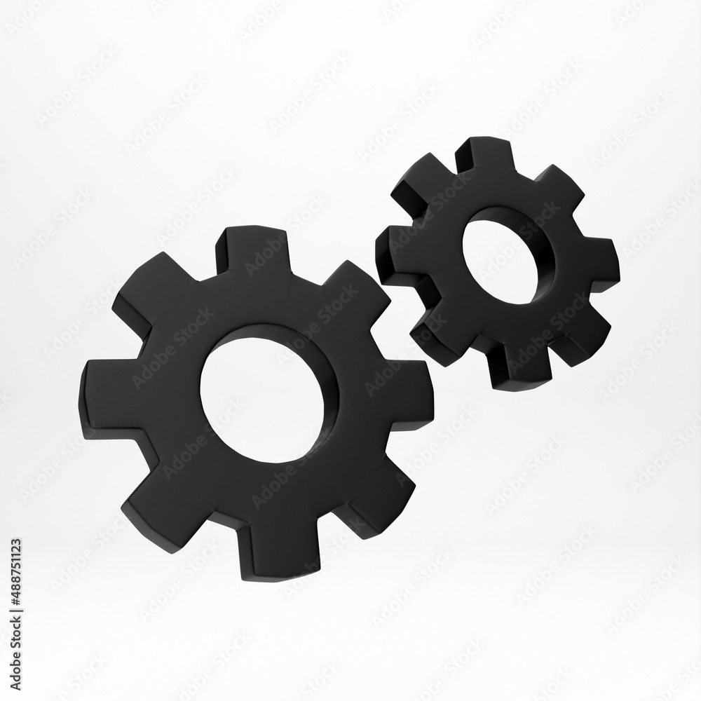3d cartoon icon gear setting for mockup template presentation infographic 3d render illustration 3d cartoon icon gear setting for mockup template presentation infographic 3d render illustration