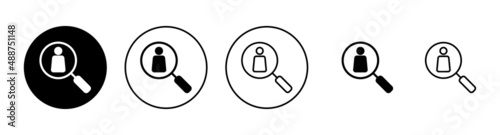 Hiring icons set. Search job vacancy sign and symbol. Human resources concept. Recruitment