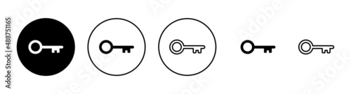 Key icons set. Key sign and symbol.