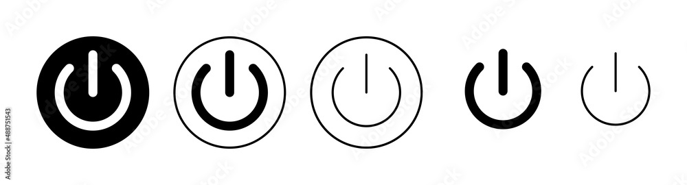 Power icons set. Power Switch sign and symbol. Electric power Power icons set. Power Switch sign and symbol. Electric power