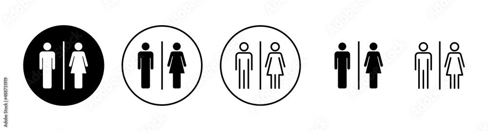 Toilet icons set. Girls and boys restrooms sign and symbol. bathroom sign. wc, lavatory Toilet icons set. Girls and boys restrooms sign and symbol. bathroom sign. wc, lavatory