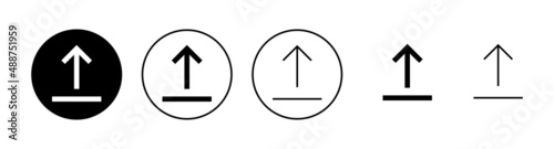 Free Download Upload icons set. load data sign and symbol - GFXLoad
