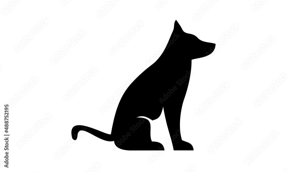 animal dog silhouette vector
