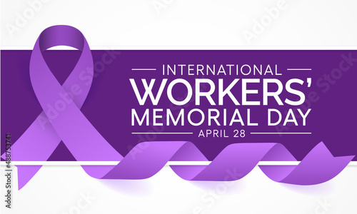 International Workers memorial day is observed every year on April 28, Vector illustration