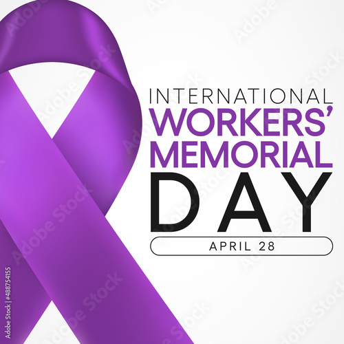 International Workers memorial day is observed every year on April 28, Vector illustration