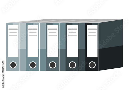 Document file paper archive office flat vector design.