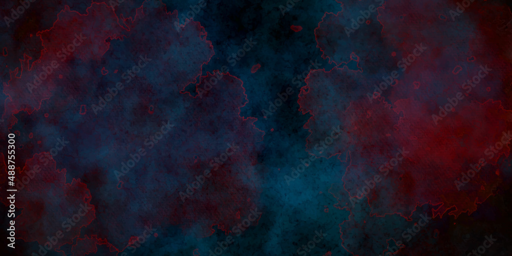 Red and blue abstract background with Pink gas galaxy, on a dark background. Elements of this image. space galaxy background.