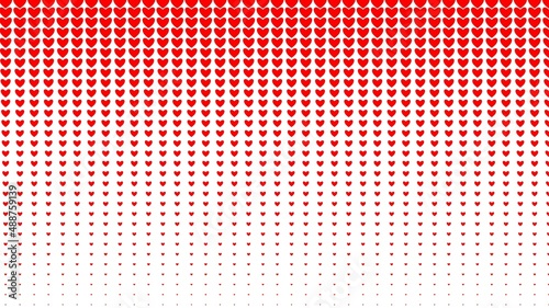 Abstract trendy concept vector red hearted comics pop art style blank layout template with red hearted on white background. For design sale banner, empty bubble, comic book design.