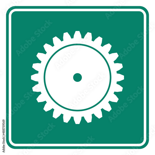 Zahnrad und Schild