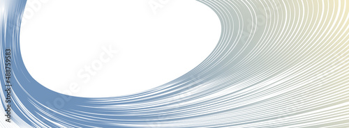 Distorted and deformed lines vector abstract background, curvature of space, 3D linear flow curve shape, science fiction.