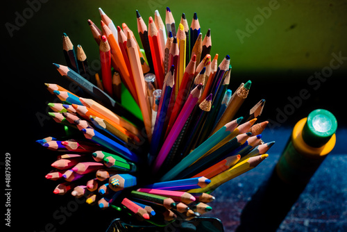 pencils in a glass