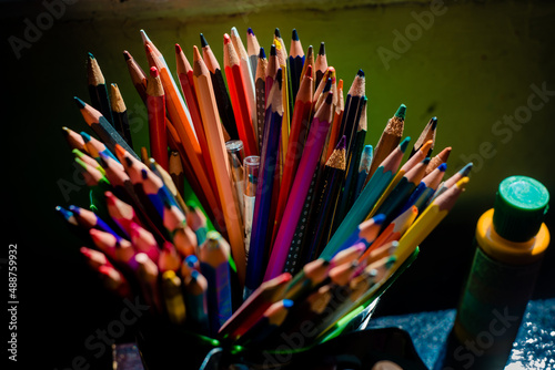 pencils in a glass