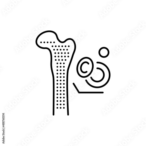 Diamond-blackfan anemia color line icon. Human diseases.