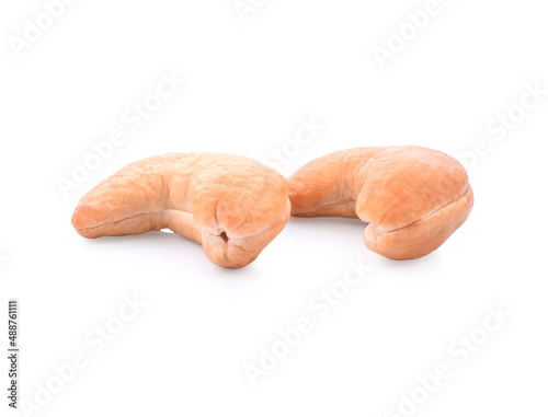 Roasted cashew nut isolated on white background