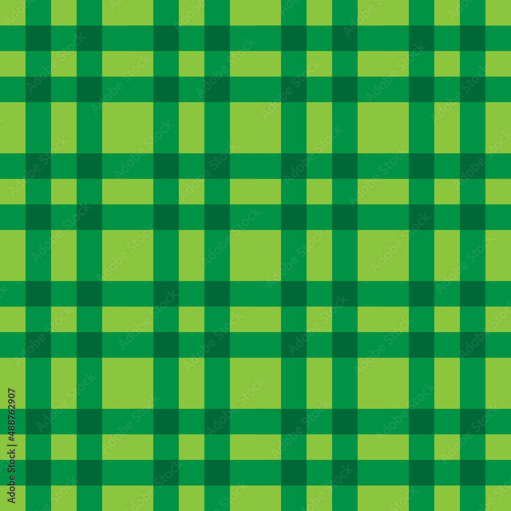 Vector seamless pattern of St Patrick day Irish checkered texture Vector seamless pattern of St Patrick day Irish checkered texture
