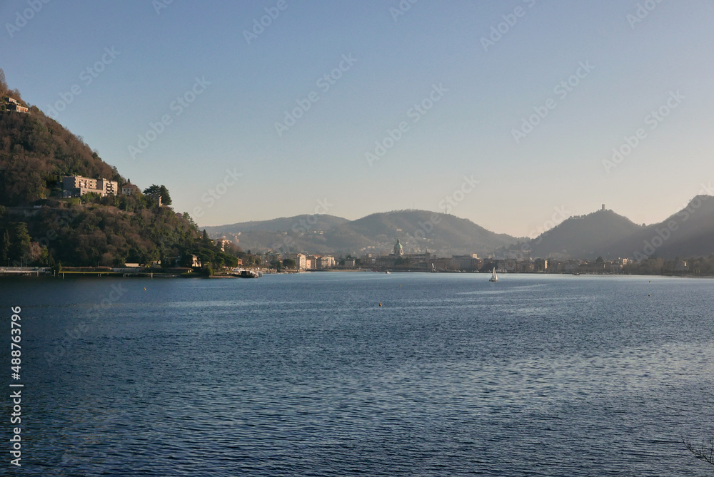 Como Italian Town view from the lake