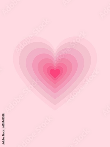 Pink hearts vertical poster love valentines mothers day anniversary