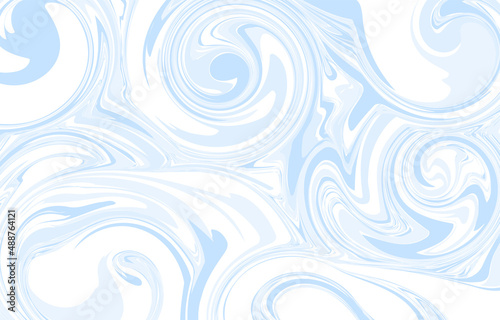 淡いブルーのマーブル模様の背景イラスト