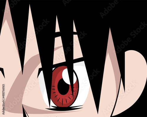anime eye close up