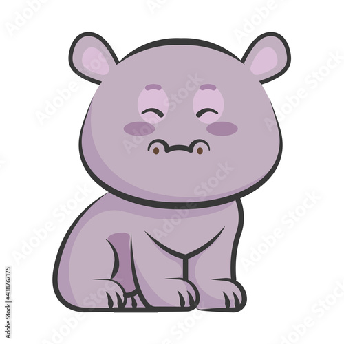 cute hippo kawaii