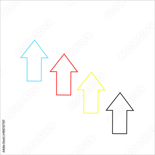 Arrow vector icons designed in a line style, stroke icons that can be edited against a white background, can be used for the web, cellular, UI, and your various needs.