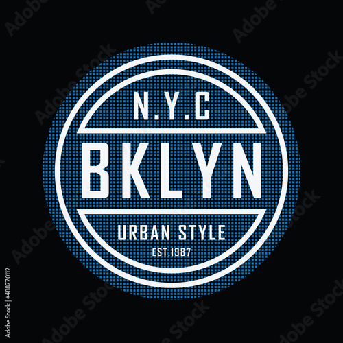 New york Brooklyn illustration typography. perfect for t shirt design