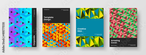 Canvas-taulu Creative geometric shapes corporate cover template set