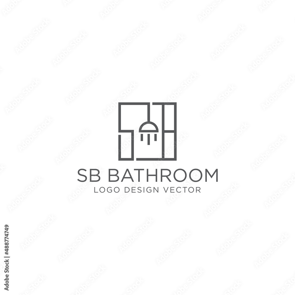 SB BATHROOM LOGO DESIGN VECTOR