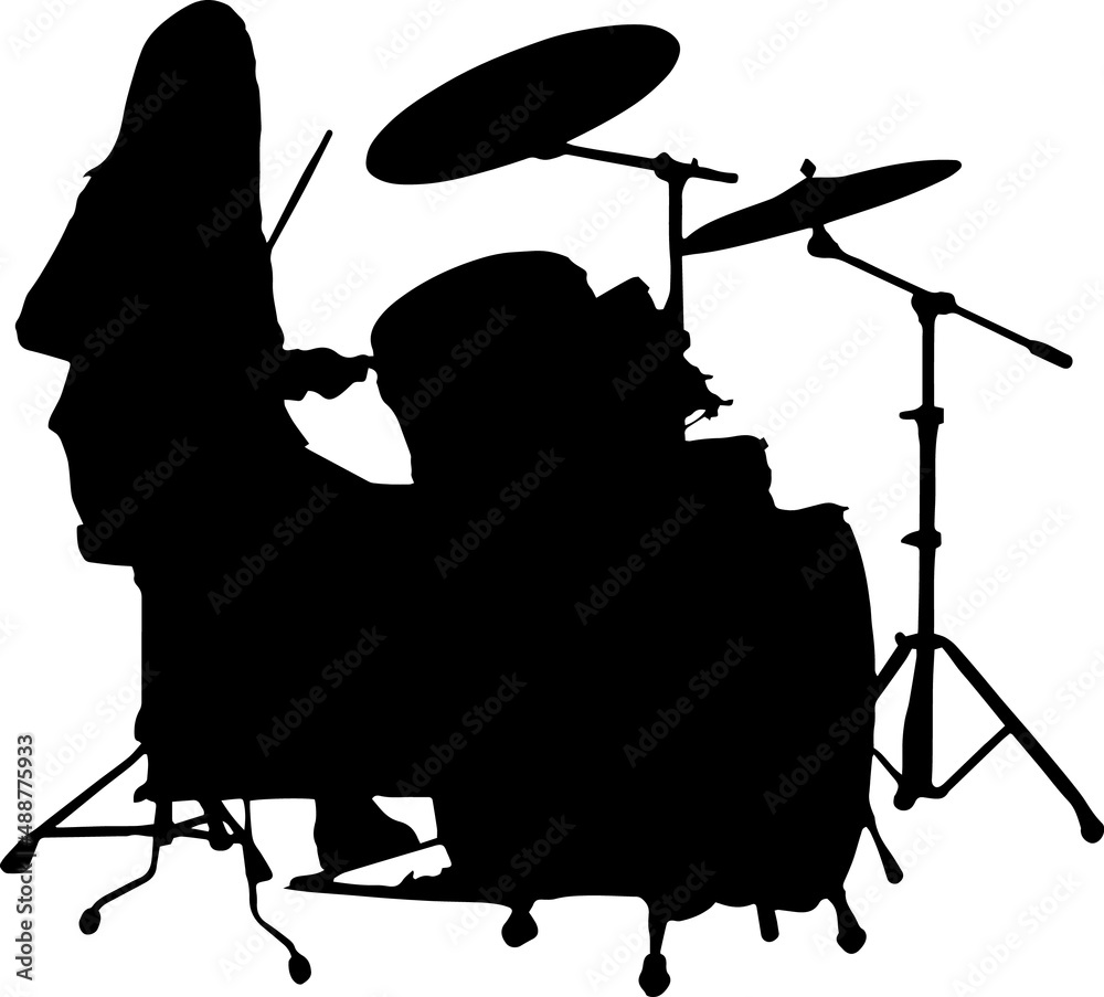 Drummer Silhouettes Drummer SVG EPS PNG Stock Vector Adobe Stock