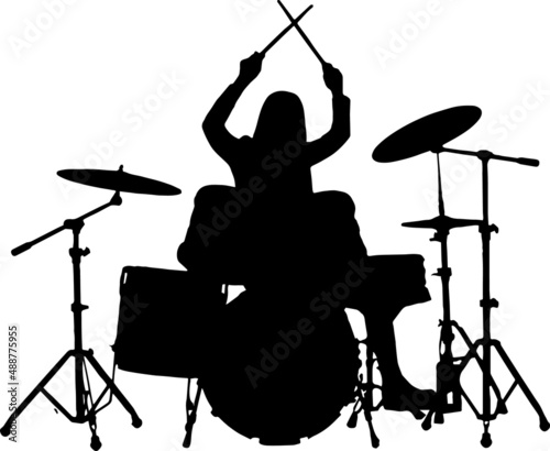 Photo Drummer Silhouettes Drummer SVG EPS PNG