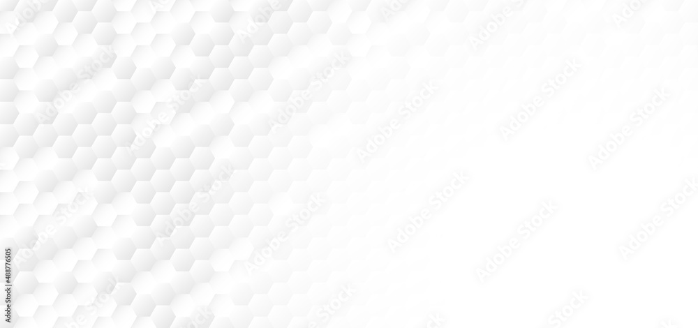 Honeycomb shape white Background have copy space, polygon white background, light and shadow on white paper background, Embossed Hexagon Honeycomb shape white Background have copy space, polygon white background, light and shadow on white paper background, Embossed Hexagon