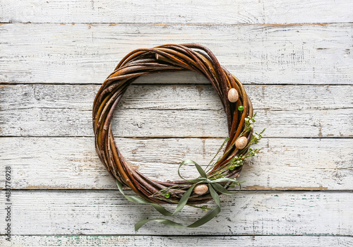 Beautiful Easter wreath wit...