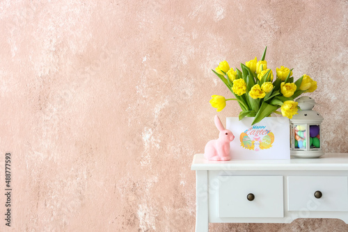 Happy easter greeting card ...