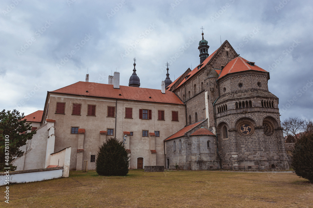 St. Procopius basilica and monastery in town Trebic. UNESCO site, Czechia.