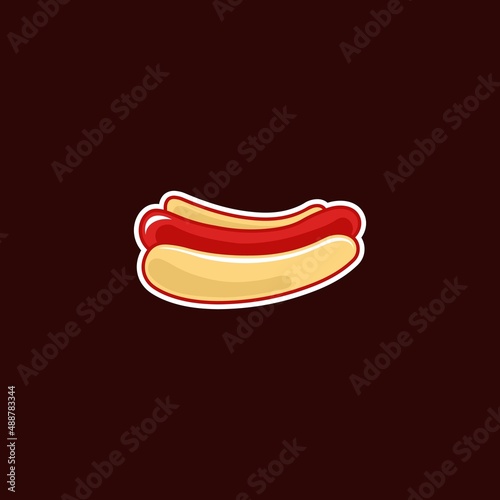 Hotdog logo template, Hotdog vector icon 