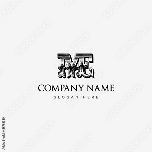 ME Letter Logo Design photo