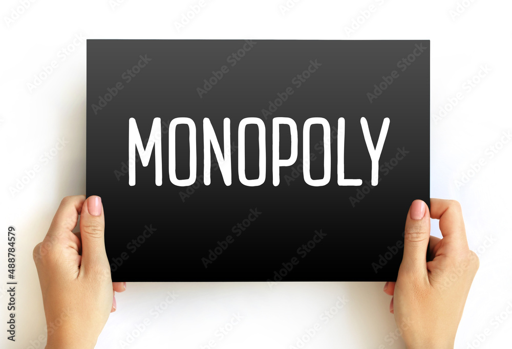 Monopoly text on card, concept background Monopoly text on card, concept background