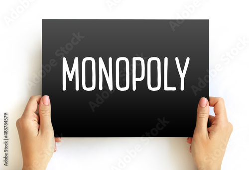 Monopoly text on card, concept background