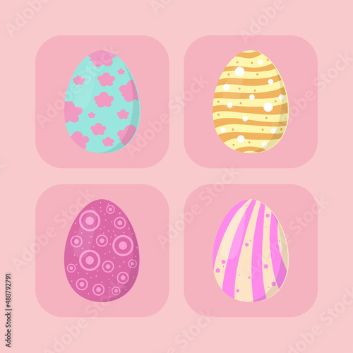 set of easter eggs