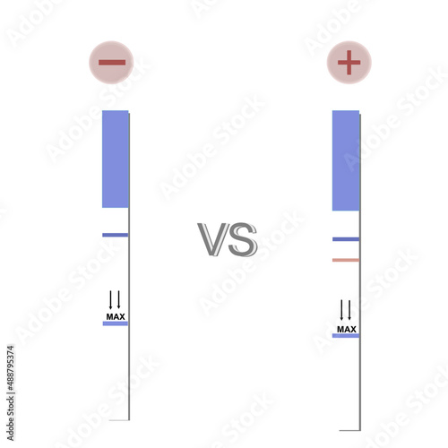 The  analytical results of lateral flow or rapid test kit technique that show in strip pad (Positive vs Negative)