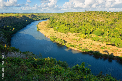 Scenic view of the Chavon river near the La Romana, Dominican Republic, beaut...