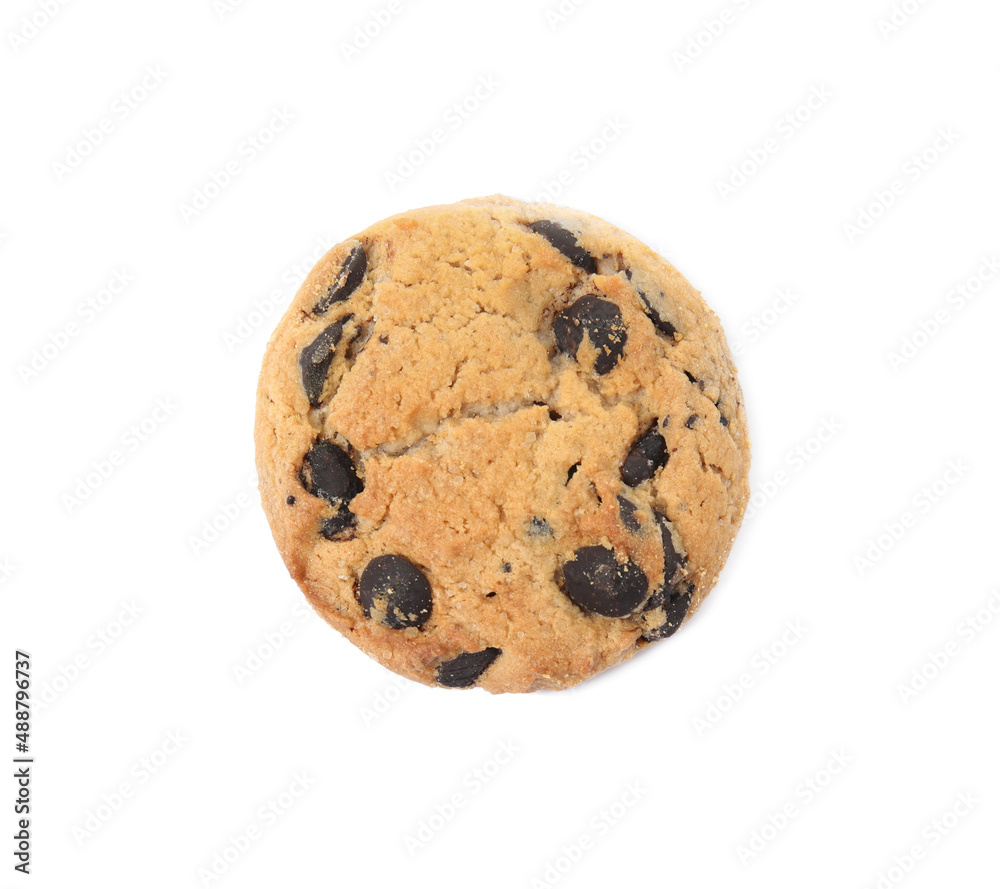 Delicious chocolate chip cookie isolated on white Delicious chocolate chip cookie isolated on white