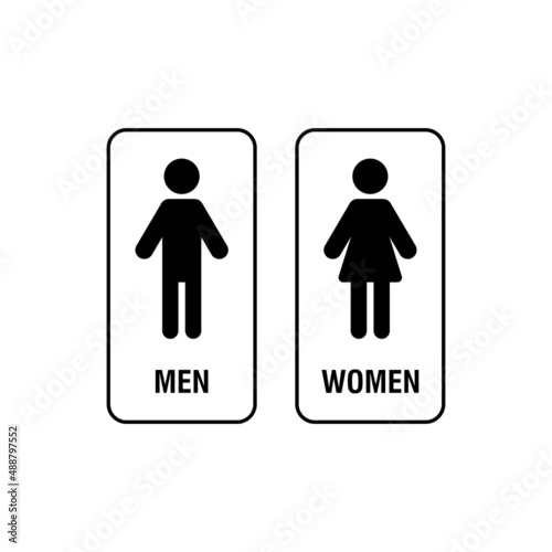 Wallpaper Mural toilet icon illustration design, men and women toilet symbol template vector Torontodigital.ca