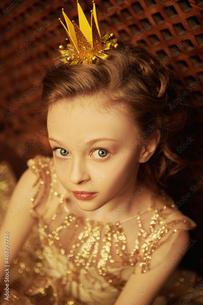 fairy princess in golden crown fairy princess in golden crown