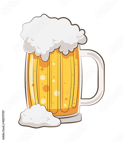 beer mug with foam