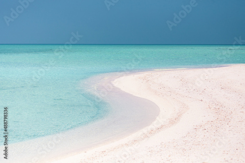 Beautiful paradise beach with white sand and turquoise water in Gulhi island, Maldives  photo