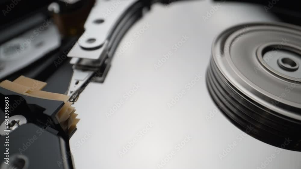 Head block disassembled hard drive Close-up Head block disassembled hard drive Close-up