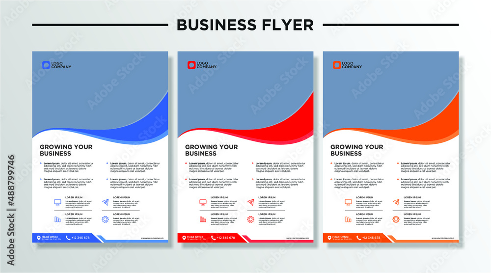 Minimalist business flyer template