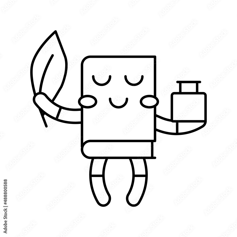 realistic fiction book line icon vector illustration realistic fiction book line icon vector illustration